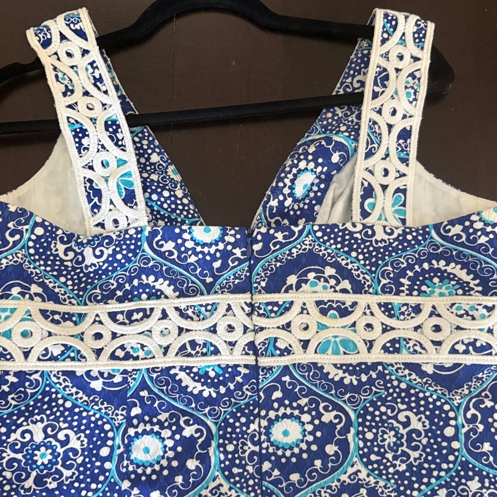 Trina Turk Blue and White Floral Mini Dress - Picture 11 of 11